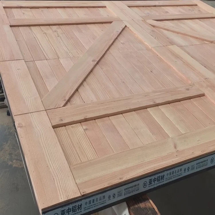 Modern design security wood garage door