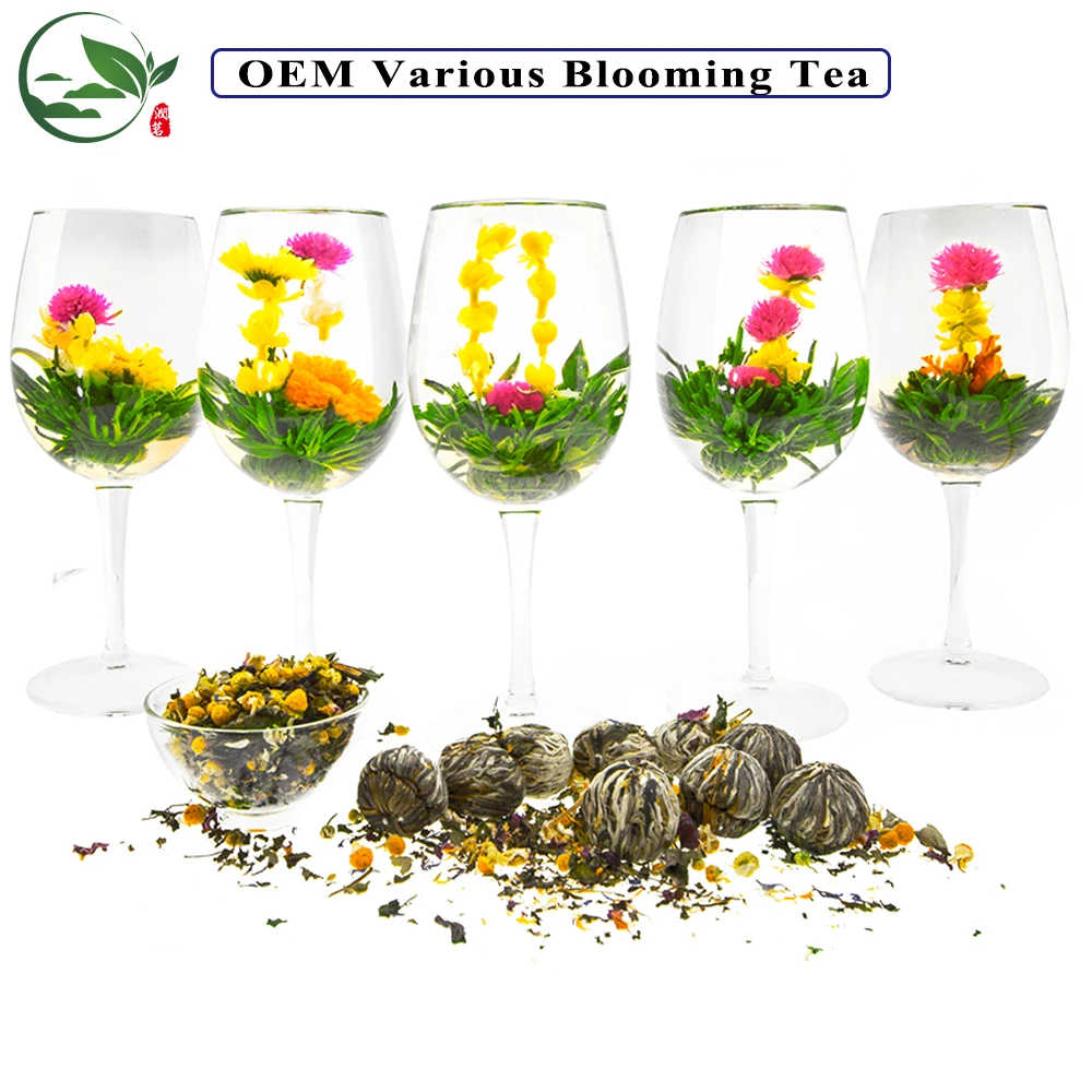 Shuang Long Xi Zhu Double Dragon Pearl Blooming Green Tea Flower