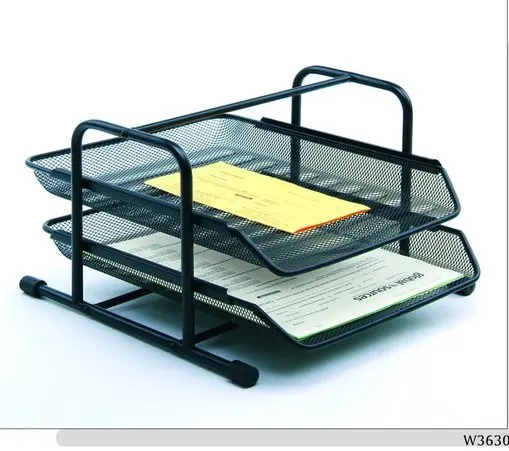 Metal mesh office paper tray