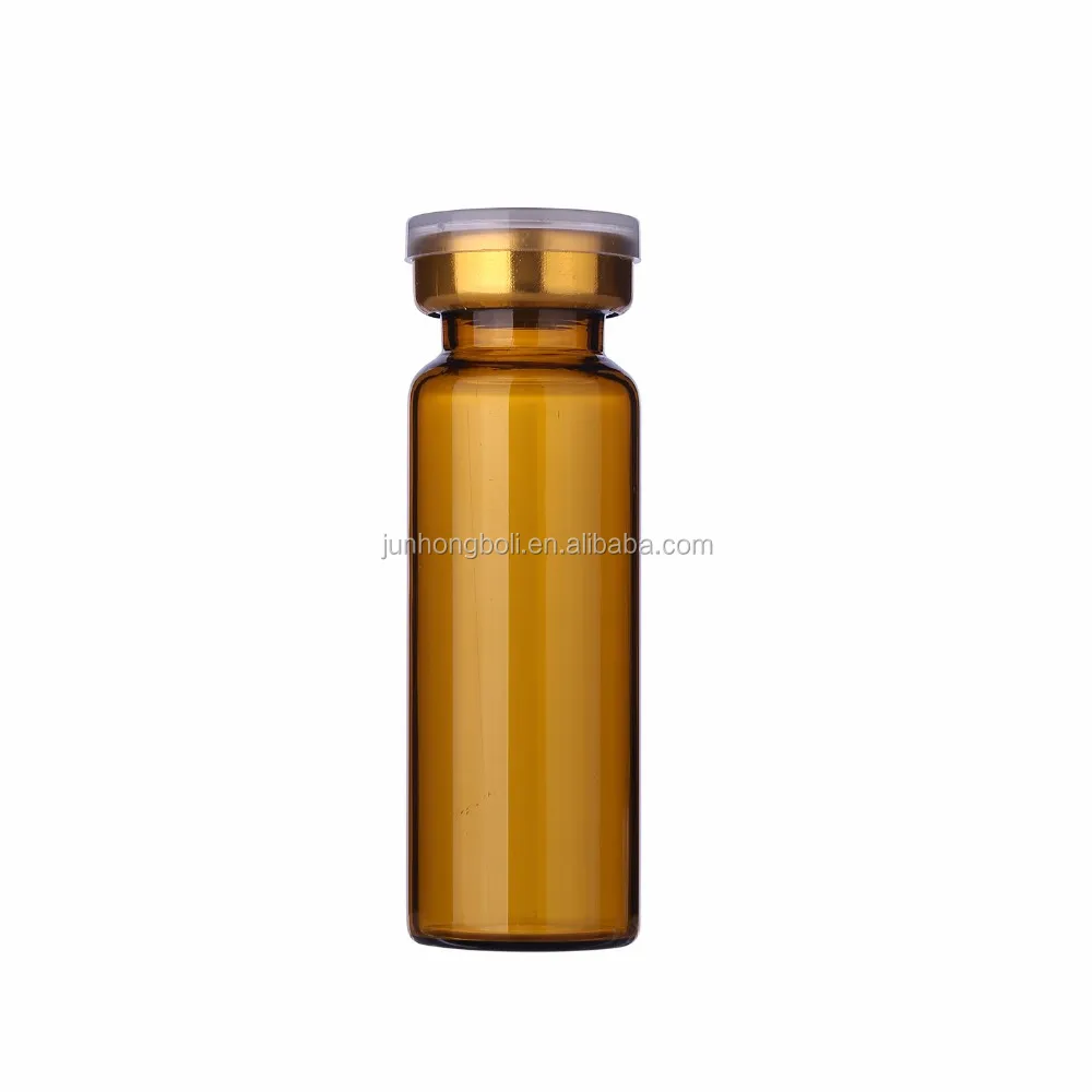 amber fluted glass bottle empty cosmetic large 20ml balm glass bottles