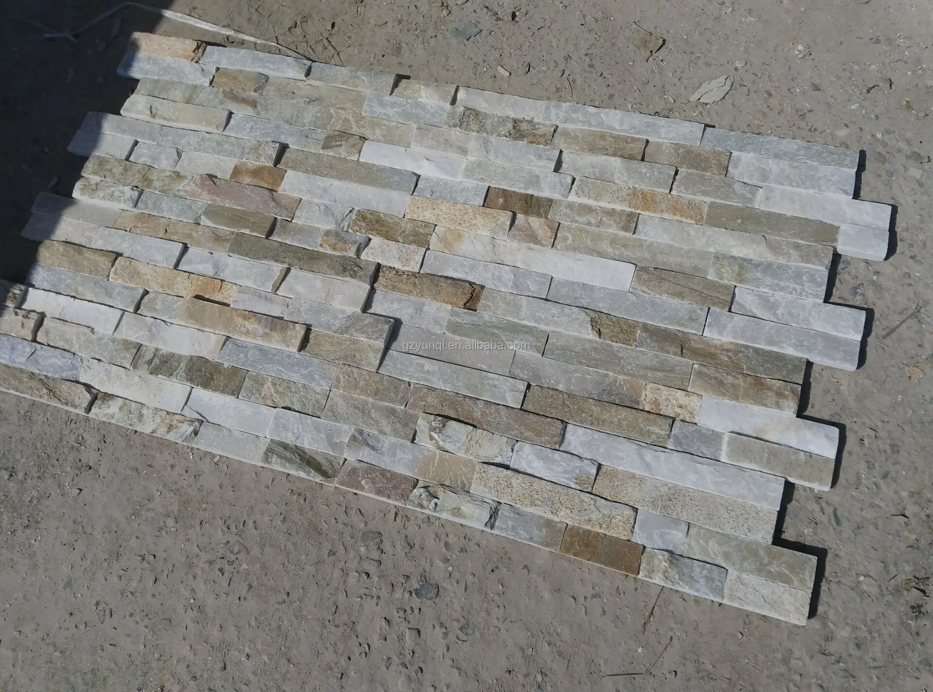 Mixed colors exterior natural stone wall cladding building wall cladding cultural wall panel stacked Sandstone Ledge Stone