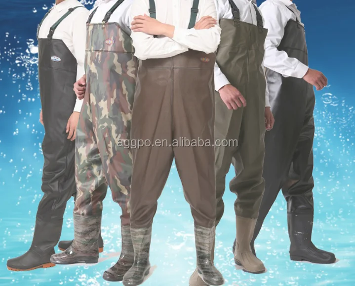Waterproof Fishing Waders, chest high boot-foot wader, Boot-Foot Chest Waders Waterproof Fishing Boot Waders