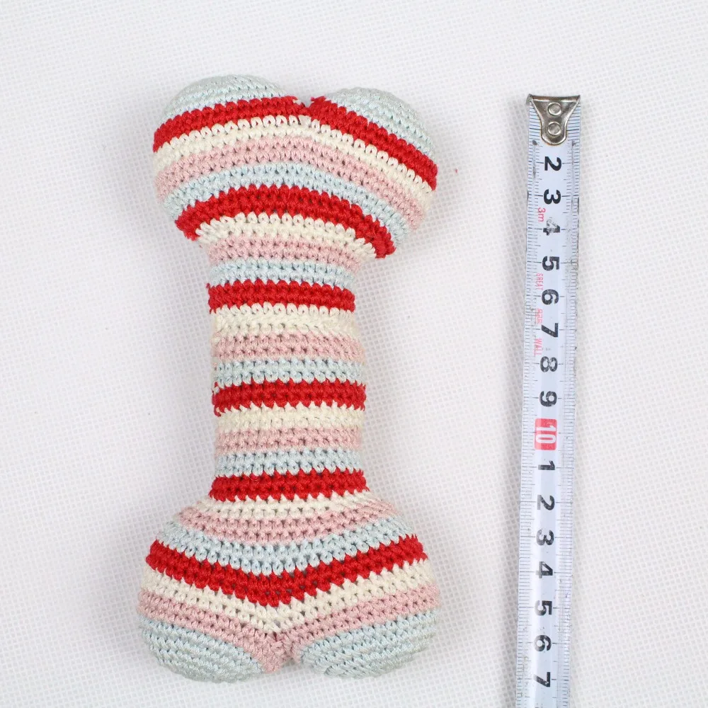 
Lovely knitting toys custom made hanging knitting toy bone small china toy factory 