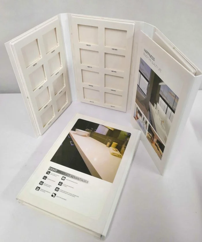 
Stone Curtain Carpet Tile Sample Book / PVC Brochure Display 