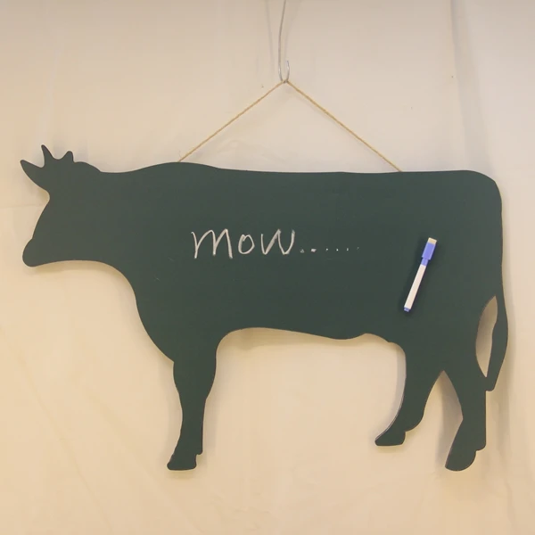 Barn Yard Pig Shaped Chalkboard Decorative Chalk Board Wood Sign