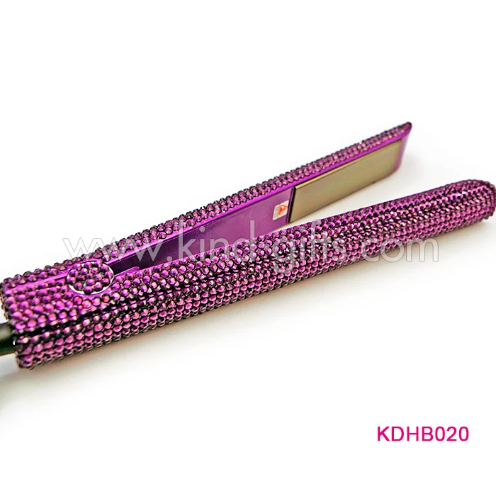 Professional Bling Gem Bead Chic Electronic Name Brand Flat Iron Hair Straightener