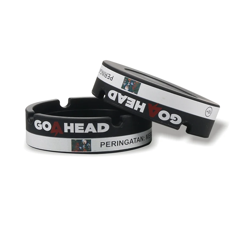 Round  Heat Resistant Eco-Friendly Silicone Cigarette Cigar Ashtray,  Silicone Rubber Tobacco Tray