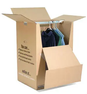 Corrugated  Foldable Wardrobe Moving Boxes clothing moving box