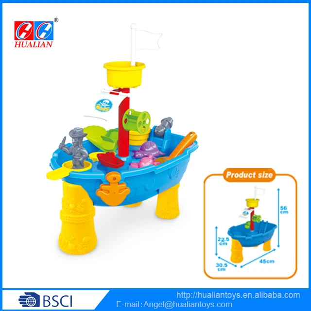 Luxury PP Pirate Boat Beach Sand Toy and Water Play Table