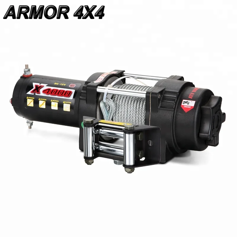 4000lbs pull high speed electric power resource 12v winch with steel rope