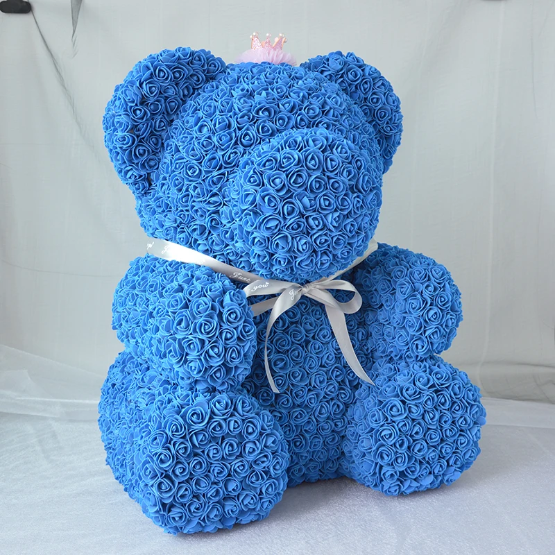 The cheapest Christmas lovely flower teddy bear from rose for best wishes gift wholesale
