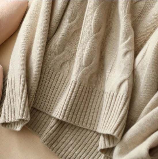 2023 ODM&OEM Professional Manufacture Custom Knitted Cable Sweaters Pullover Manufacturer Wool Cashmere Sweater Women