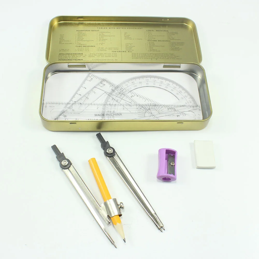 The wholesalers hot selling standrad good quality A5001 9pcs geometric set