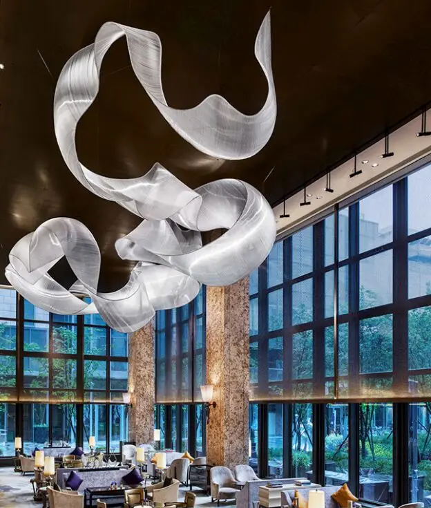 Creative design large luxury moden Glass LED chandelier pendant lamp