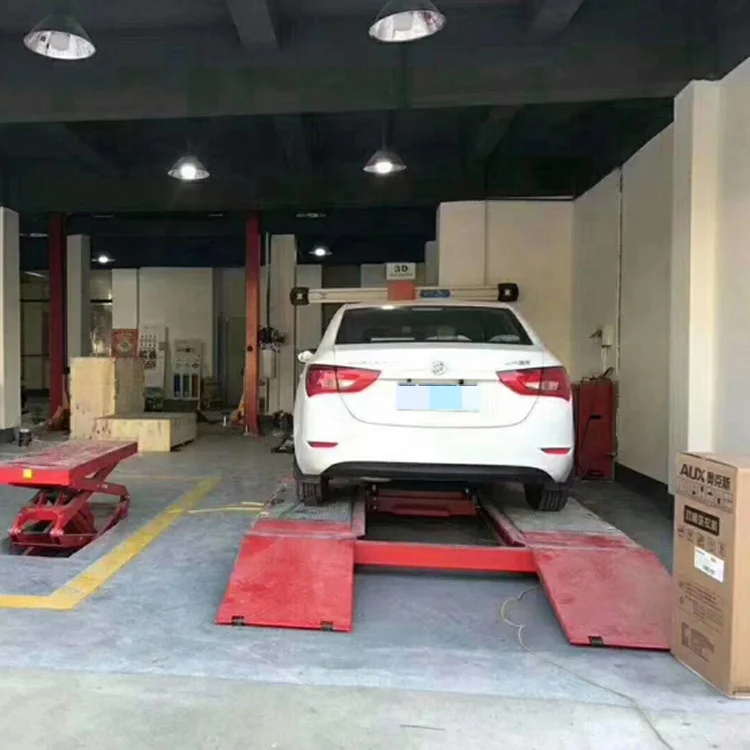 3D four-wheel alignerment machine use for vehicle positioning