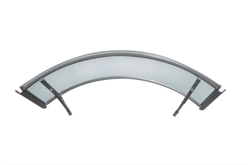 
Euro Design Vaulted Arch Aluminum Casa Door Canopy with Aluminum frame brackets and Polycarbonate sheet 