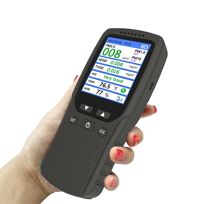 Детектор воздуха в помещении/на открытом воздухе PM2.5/HCHO/TVOC метр тестер качества воздуха монитор детектор газа анализатор