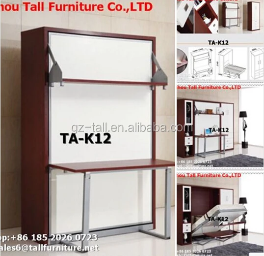 Современный мерфи стены кровать кровать с книжный шкаф