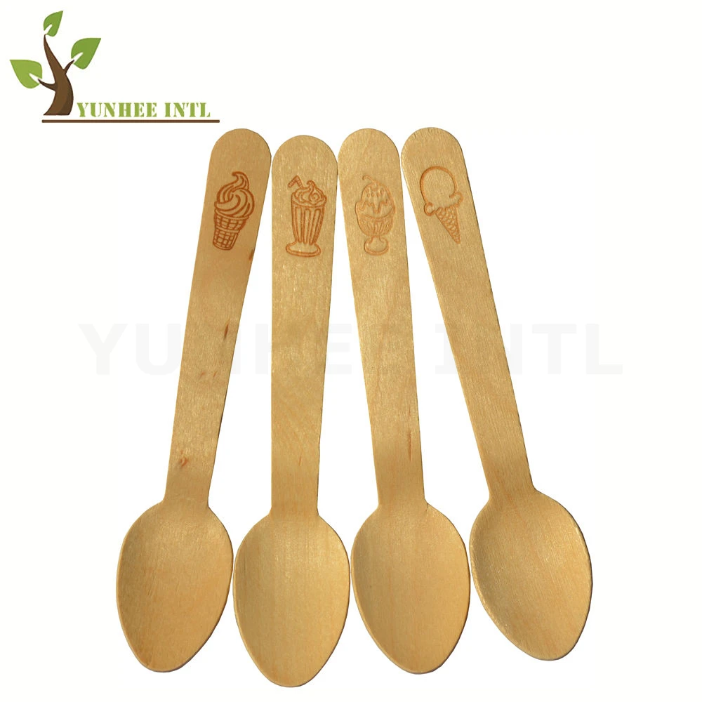 F-S-C F-D-A Approved Birch Wood Disposable Ice Cream Scoop