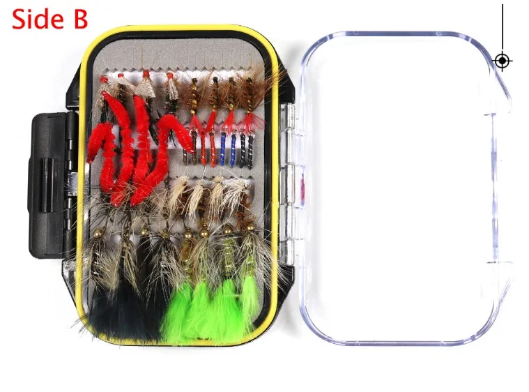 72 PCS/box Fishing Tackle Fly Box Flies Combo Fly Fishing Lure Set