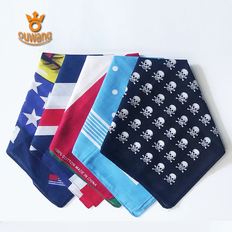 
Wholesale Cheap Custom Printed Organic Cotton Square Bandana 