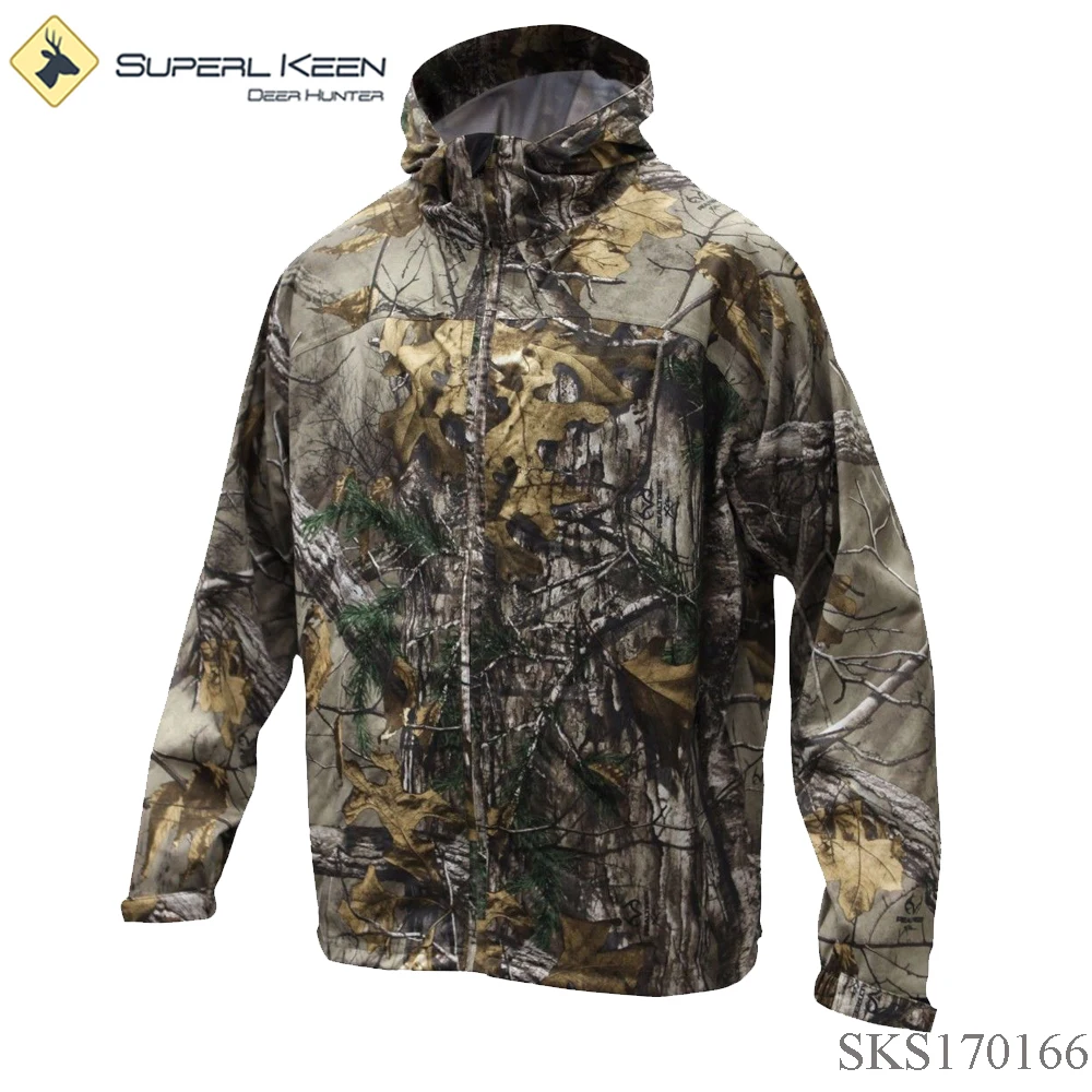 Hunting Hiking Hooded Outdoor Rain Jacket Men Outdoor Green Camouflage Jacket Jungle