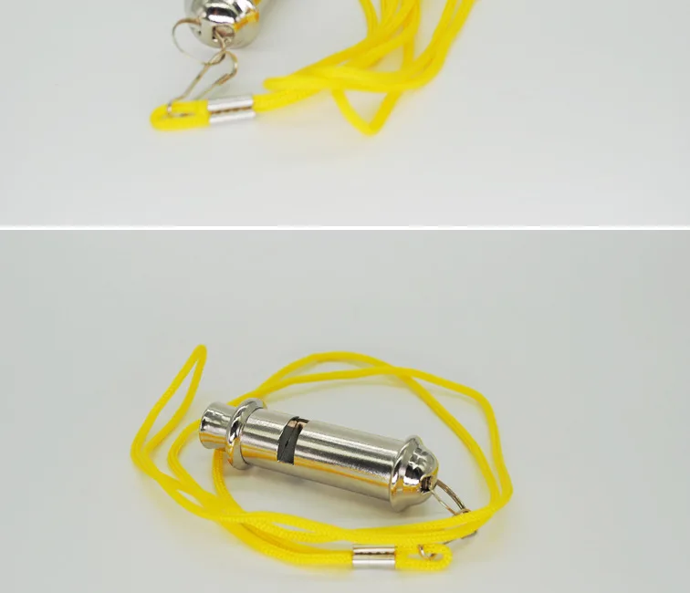 Качественный Металлический свисток для полицейских разведчиков, рекламный спортивный свисток из нержавеющей стали, экстренный свисток для выживания со шнурком