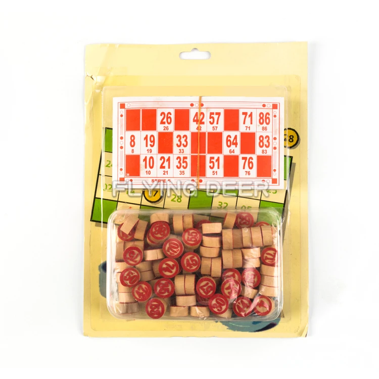 Custom Toy Number Bingo Game With Plastic Card