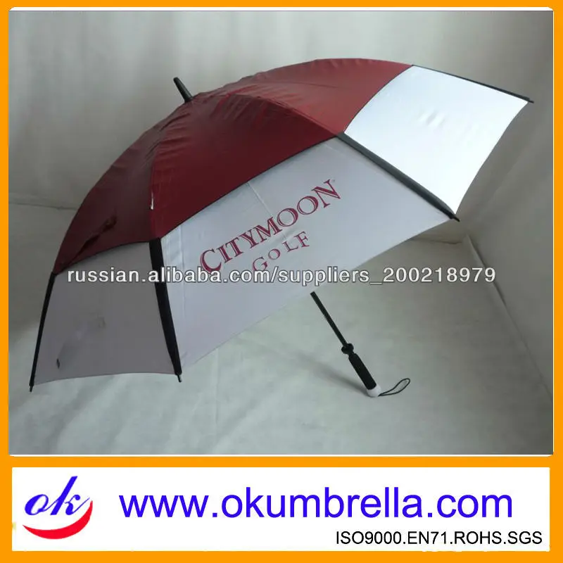 30 дюйма стекловолокна гольф зонтик с ручкой ева