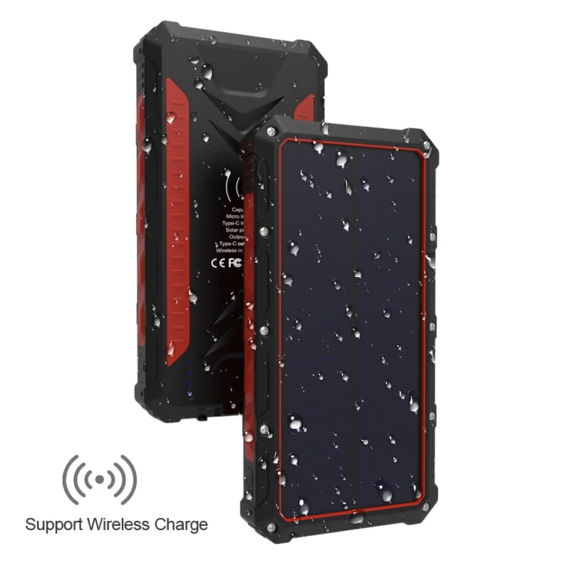 Alibaba Best Sellers Wireless Portable Power Bank 16000Mah Rohs Solar Charger Instructions