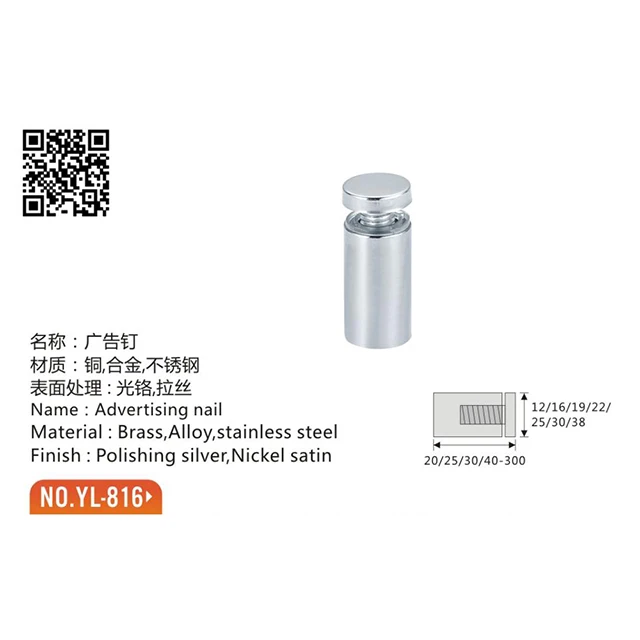 SS stand off bolts sign fixing stand off brackets glass shelf support