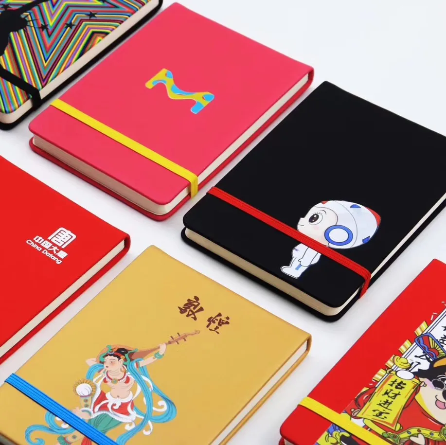 100gsm art journal anime advertisement notebook hardcover with gold notebook maker