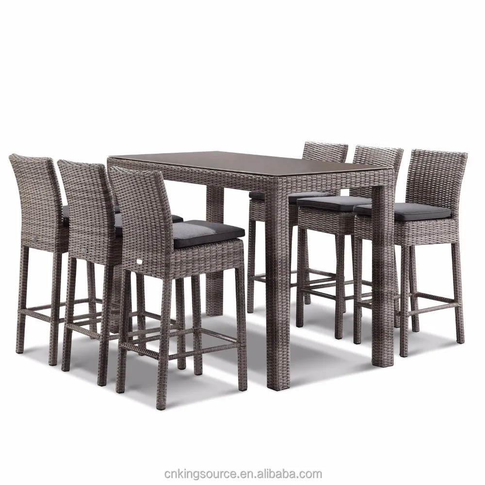 
Most popular outdoor furniture patio wicker bar table and chairs KS-RB058 