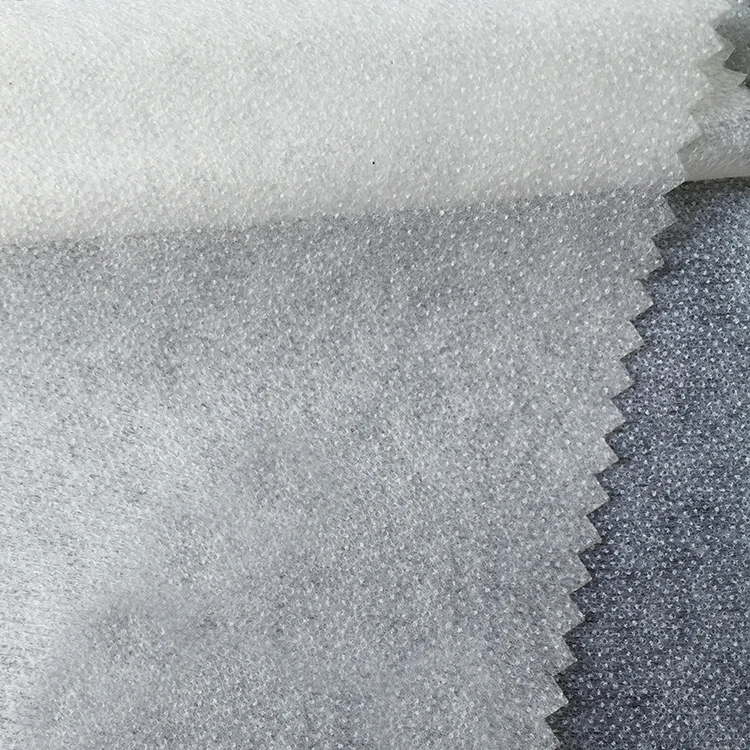 
100% Polyester Coat Horse Hair Canvas Non Woven Fabric Interlining 