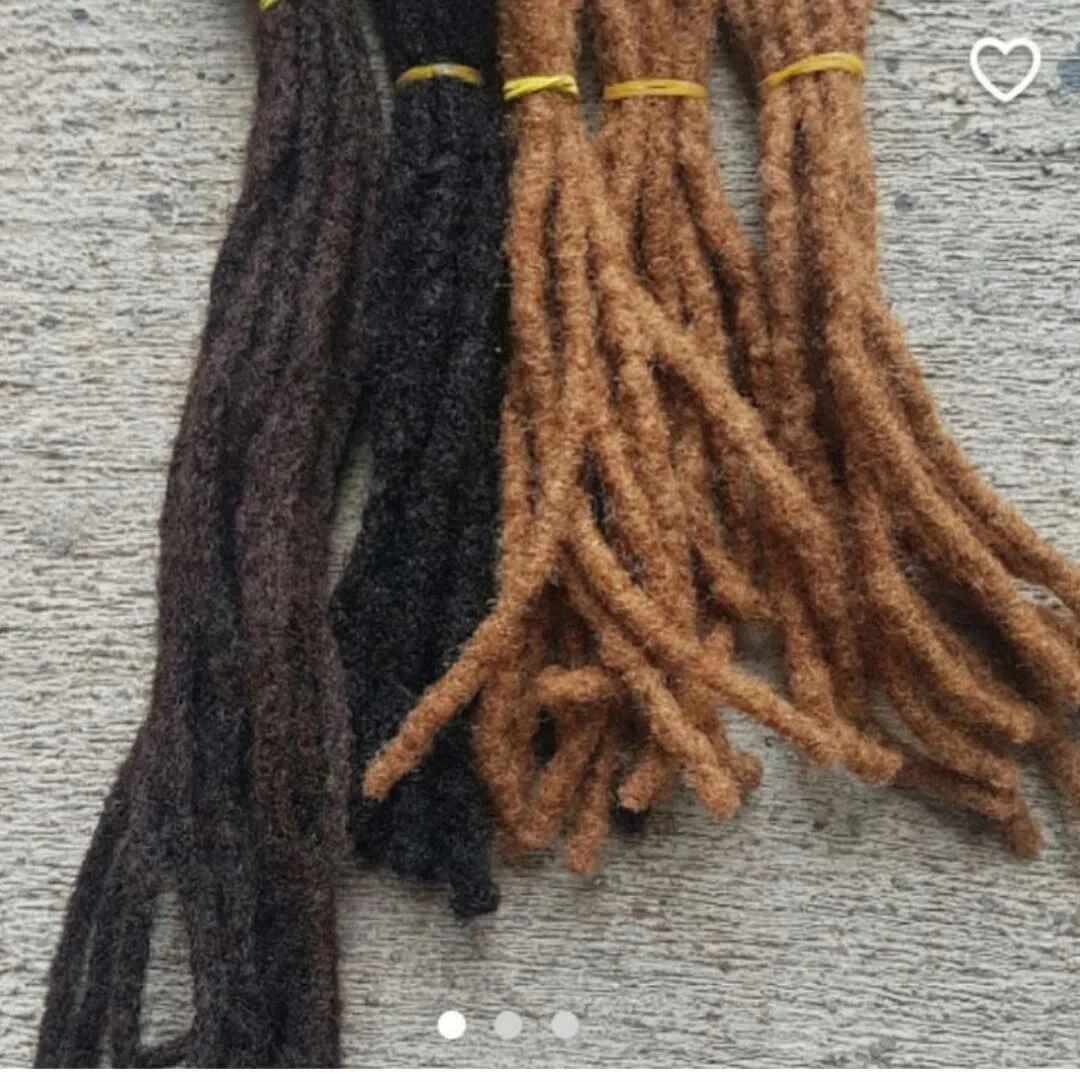 Tight Afro Kinky Hair Bulk Hair 100% Human Hair For DreadLocks Off Black #1B 8 inch