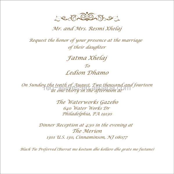 Luxury wedding stationery paper wedding invitation cards