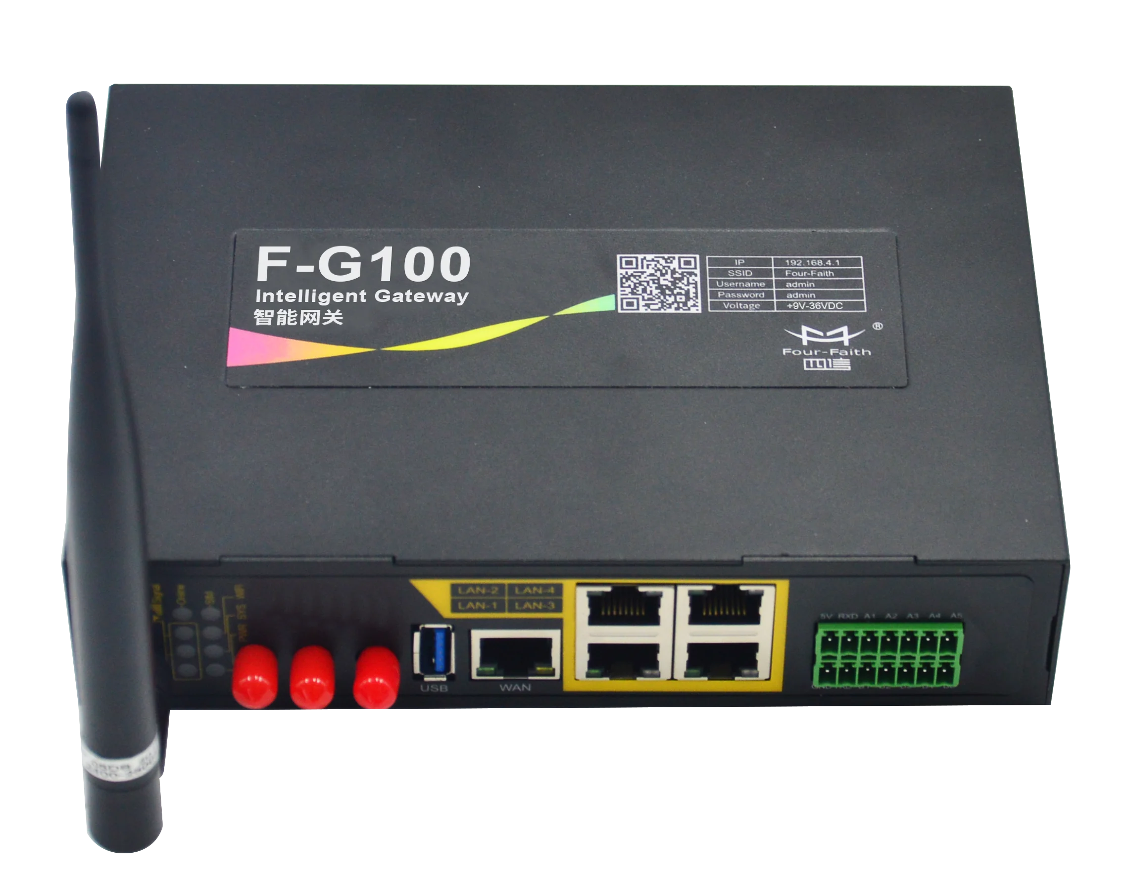 F-G100 Edge gateway with 4G network support MQTT for AWS/Ali/Baidu cloud platform support multiple industrial protocol for PLC