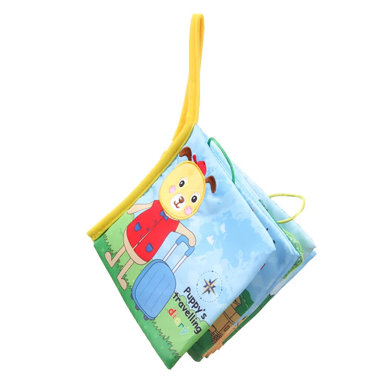 Puppy travelling diary soft fabric cloth books baby educational toy