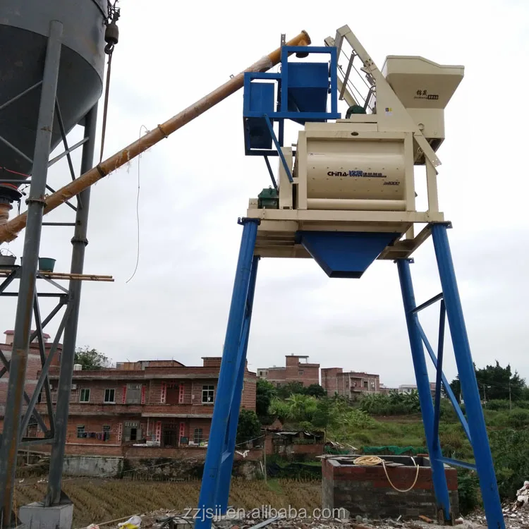Factory direct sale reliable quality HZS50 concrete mixing plant with small mortar mixer