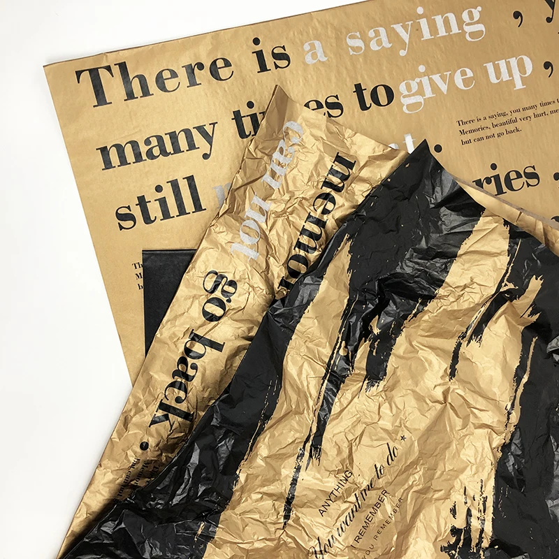 
Stylish gold paper snow pear paper packaging paper for florist bouquet packaging 