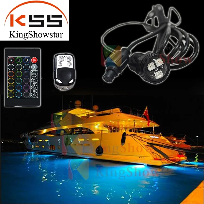 4pcs Outdoor IP68 underwater 9W 12v led black light for fishing boat