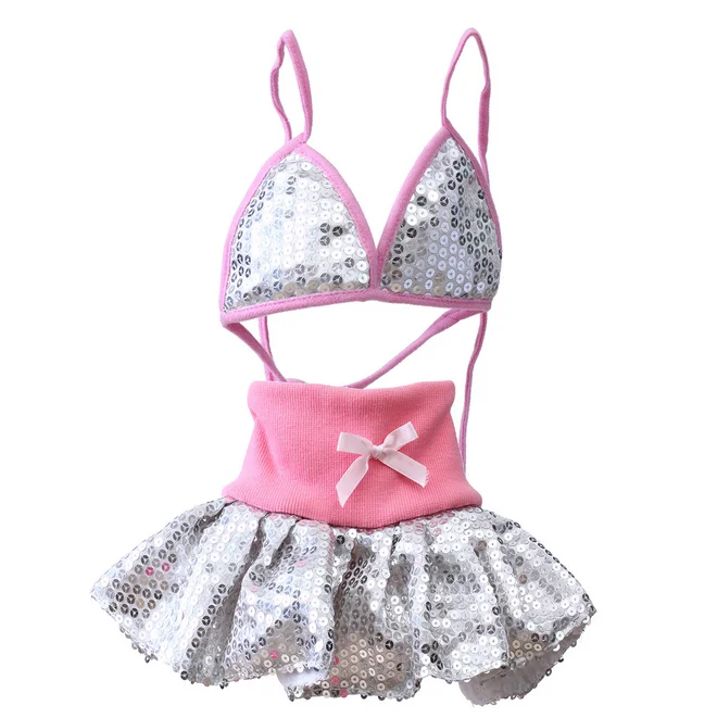 Pet Clothes Wholesale Dog Skirt Fashion Bikini Summer Clothes Sequins Skirt Dog Clothes Summer