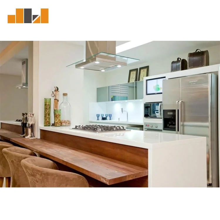 Custom polished white nano glass kitchen countertops kitchen islands table tops