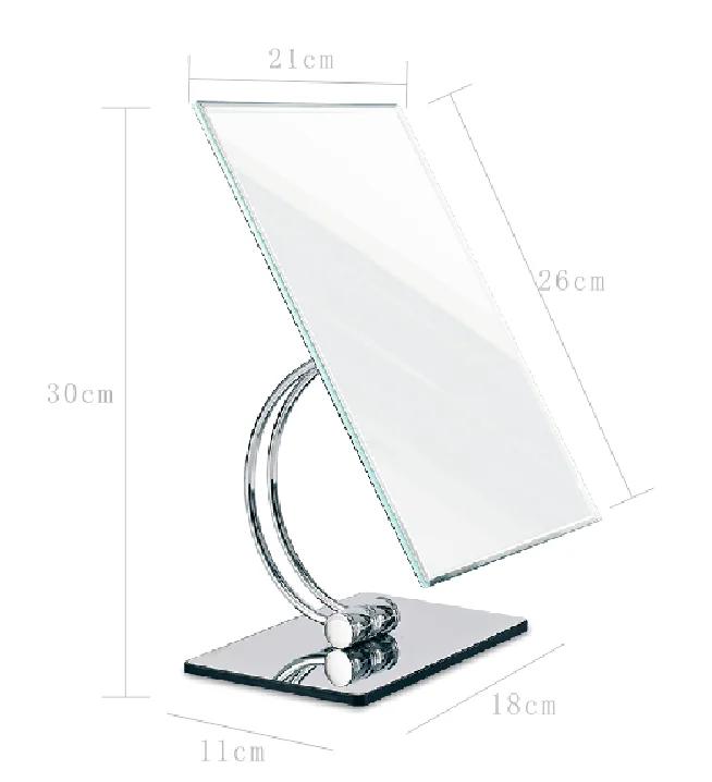Sufficient Size Extra Large Table Top Stand Up Make Up Vanity Mirror 1X For Hair Style