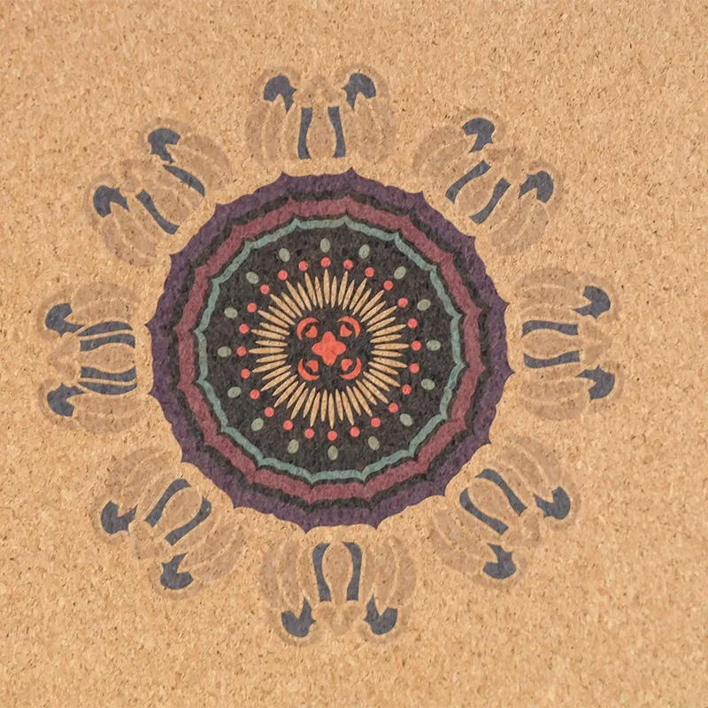 
China Manufacturer High Quality Organic Natural rubber Cork Yoga mat 