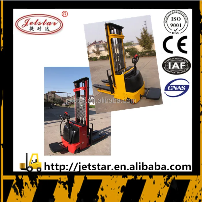 
3m Cargo handling small electric pallet stacker fork lift 