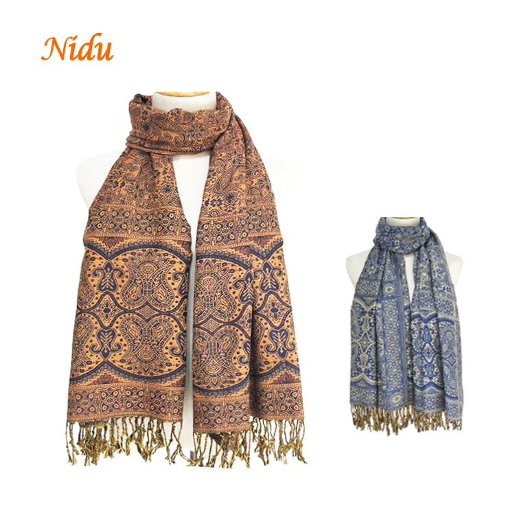New Women Scarf Shawls Autumn Winter Viscose Paisley Jacquard Pashmina Scarf
