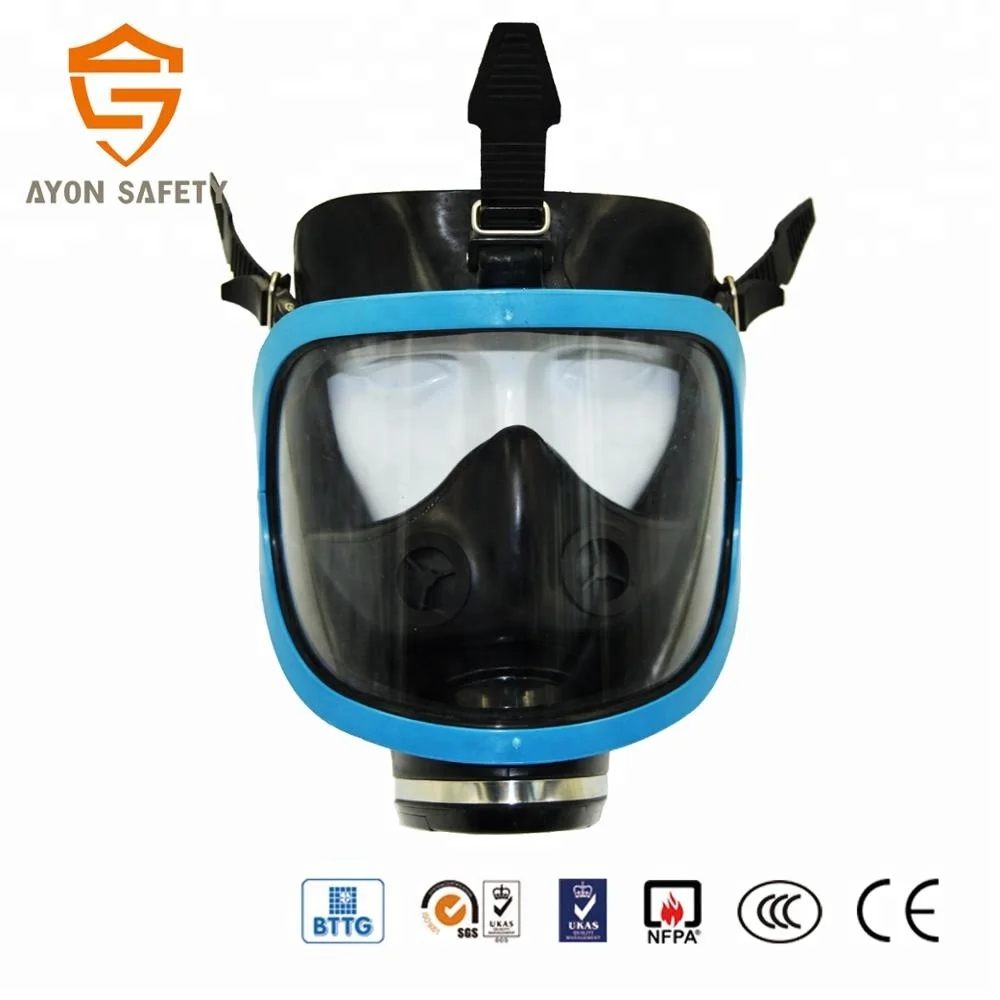 High Quality Blue Activated Carbon Filter Face Mask Respirator With PC Visor