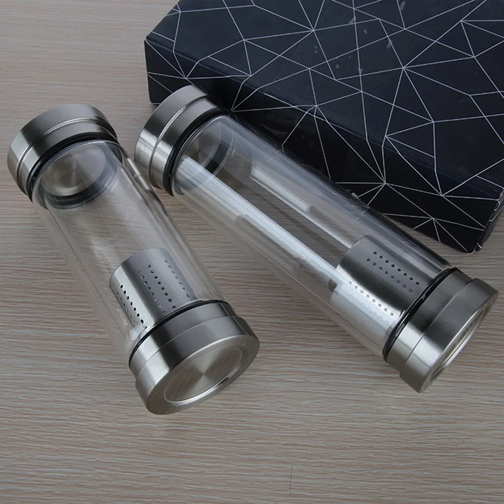 CHUFENG High Borosilicate Glass Tea Filter Water Bottle