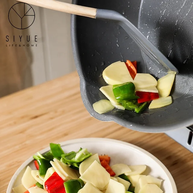 Cookware Sets 24CM White Non Stick Frying Aluminum Alloy Pan With Cover 1551